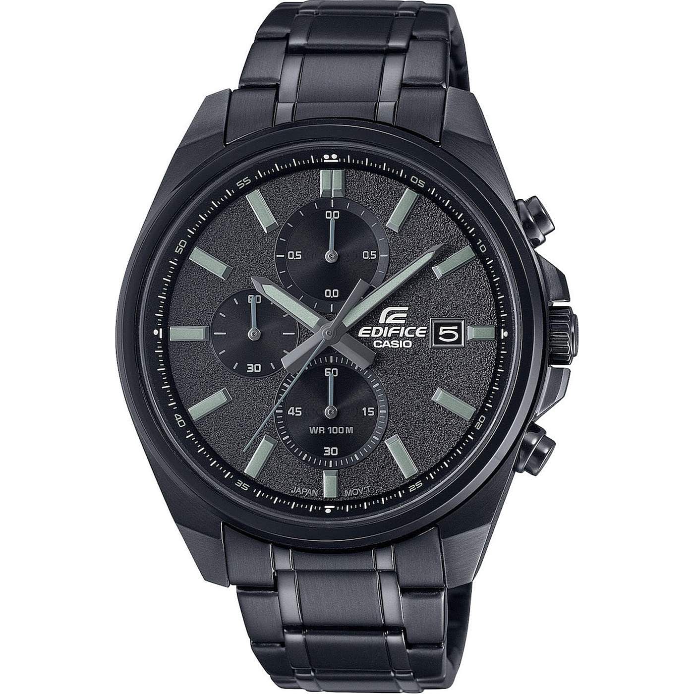 Casio Ρολόι Edifice Χρονογράφος με Μαύρο Μπρασελέ EFV-610DC-1AVUEF