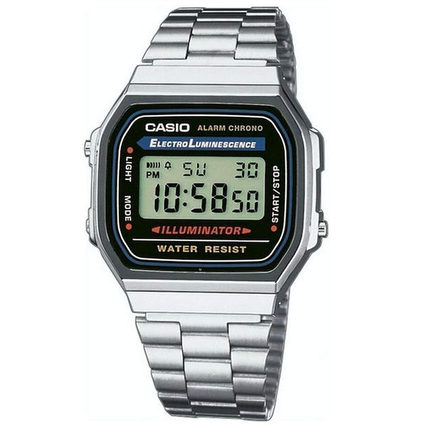 Casio Vintage Iconic με Ασημί Μπρασελέ A-168WA-1YES