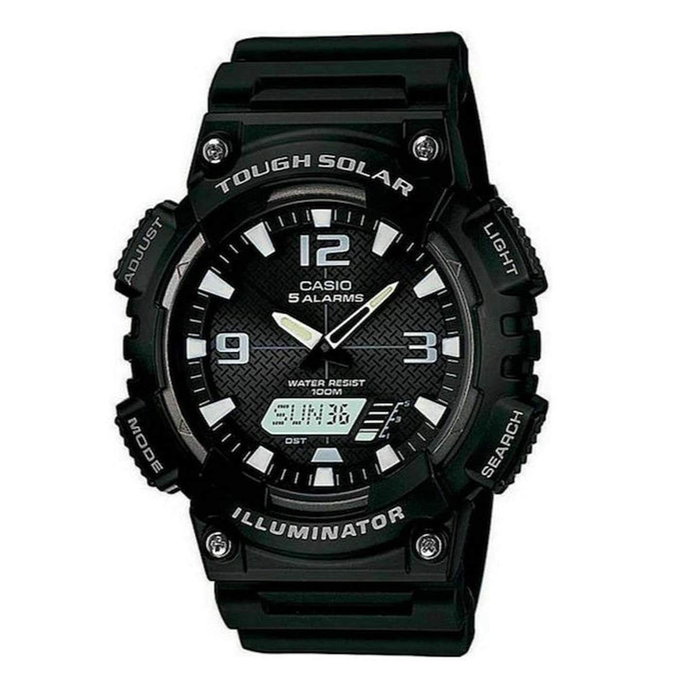 Casio Collection Solar με Μαύρο Λουράκι AQ-S810W-1AVEF