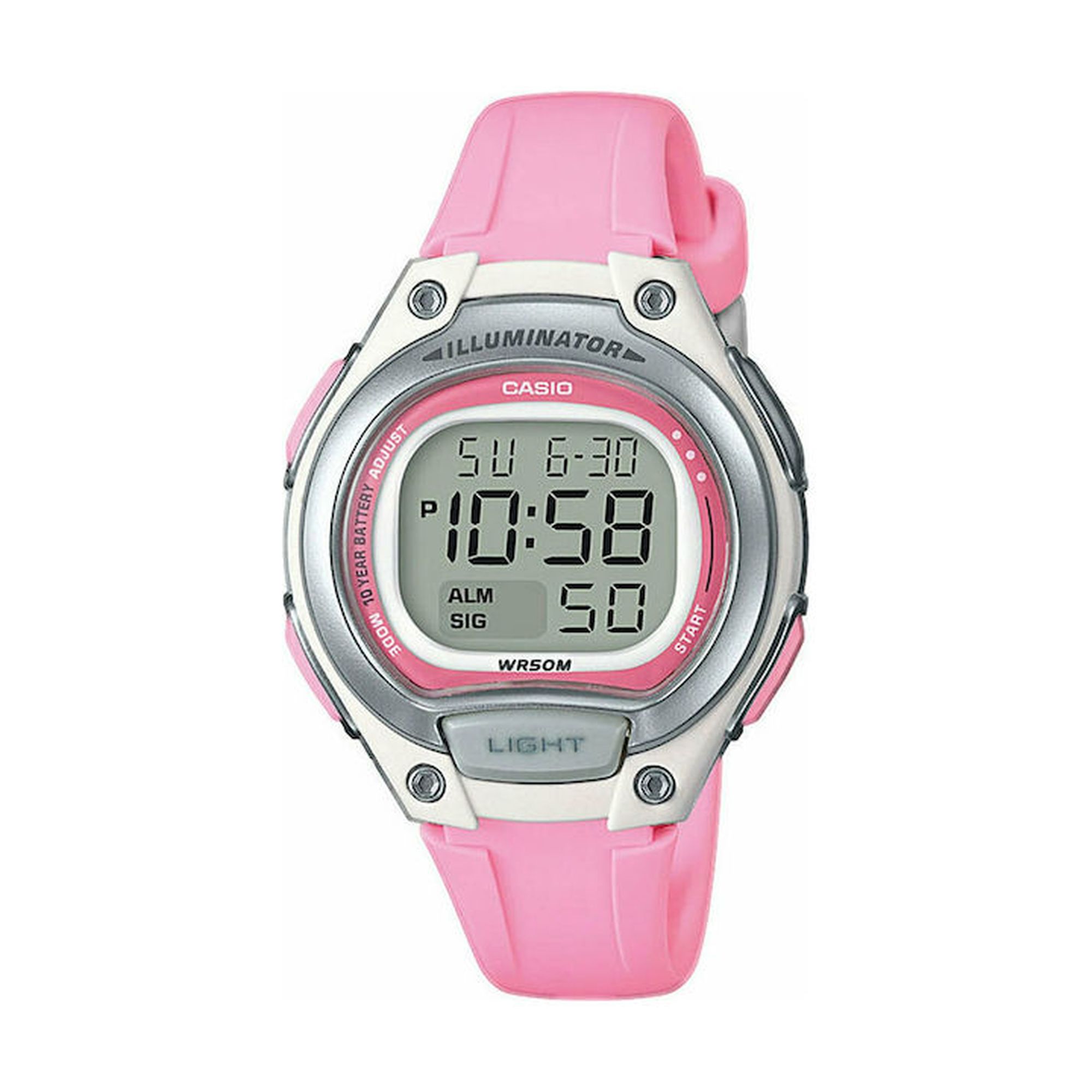 Casio Ρολόι Collection με Λουράκι σε Ροζ Χρώμα LW-203-4AVEF
