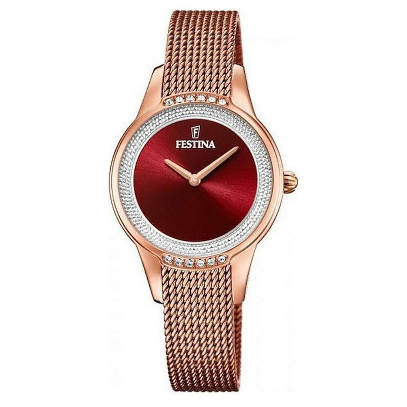 Γυναικείο Ρολόι Festina με Ροζ Χρυσό Μπρασελέ F20496/1