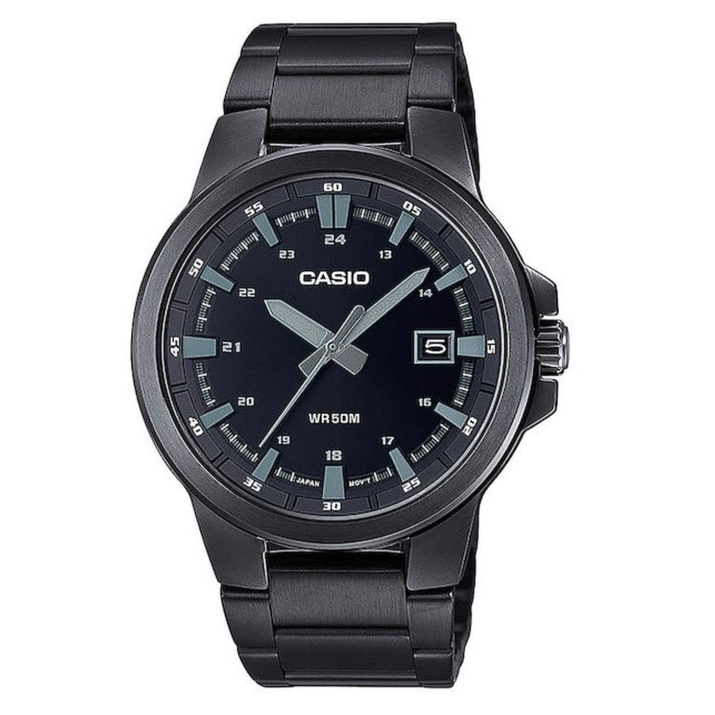Casio με Μαύρο Καντράν και Μπρασελέ MTP-E173B-1AVEF