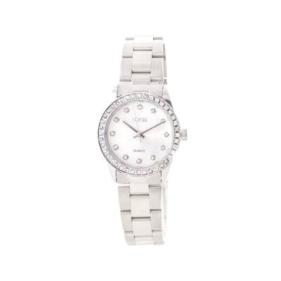 Ρολόι Hippy με ατσάλινο μπρασελέ και ασημί καντράν με κρύσταλλα