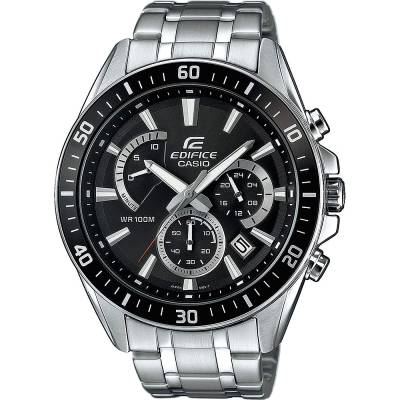 Casio Edifice Ρολόι Χρονογράφος με Ασημί Μπρασελέ EFR-552D-1AVUEF