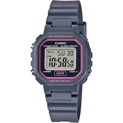 Casio Ρολόι Collection με Λουράκι σε Γκρί χρώμα LA-20WH-8AEF