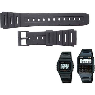 Casio Original Καουτσούκ Λουράκι Μαύρο 20mm W-720