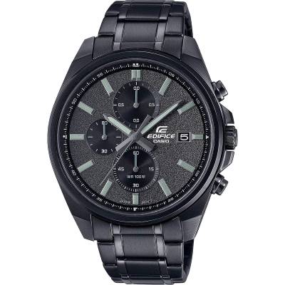 Casio Ρολόι Edifice Χρονογράφος με Μαύρο Μπρασελέ EFV-610DC-1AVUEF