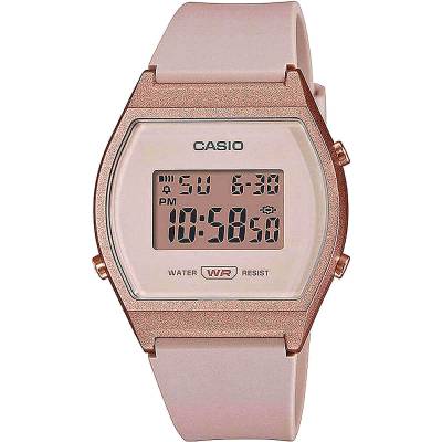 Casio Ρολόι με Καουτσούκ Λουράκι σε Ροζ χρώμα LW-204-4AEF