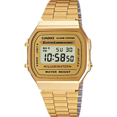 Casio Vintage Ψηφιακό Ρολόι Μπαταρίας με Μεταλλικό Μπρασελέ A-168WG-9EF