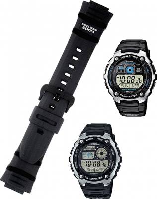 Casio Καουστούκ Λουράκι AE-2000W-1AV Μαύρο Χρώμα