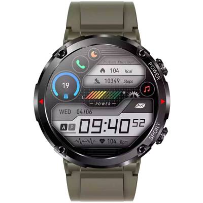 Das.4 Smartwatch ST30 με Πράσινο Λουράκι Σιλικόνης 203095023