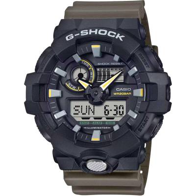 Casio G-SHOCK ANADIGI Khaki Rubber Strap GA-710TU-1A3