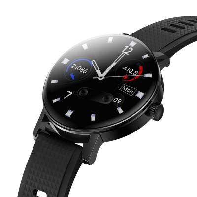 Das.4 Smartwatch SU10 με Μαύρο Λουράκι Σιλικόνης με Amoled Οθόνη 203095011