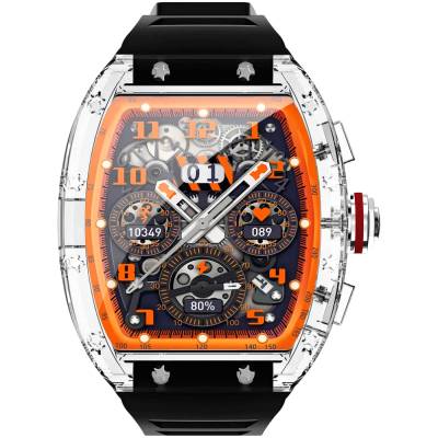 Das.4 SG75 Smartwatch με Διάφανο Λουράκι Σιλικόνης 35011