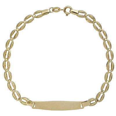 Παιδική Χρυσή Ταυτότητα Λουστρέ 9 Καράτια