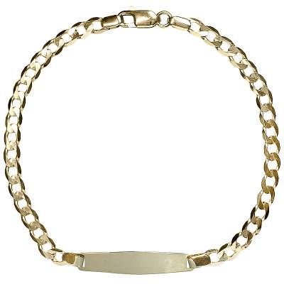 Παιδική Χρυσή Ταυτότητα Μασίφ Λουστρέ 14 Καράτια