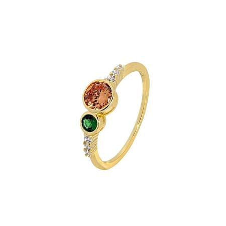 Ασημένιο Δαχτυλίδι PrinceSilvero με Χρωματιστές Πέτρες Ζιργκόν Νο.52