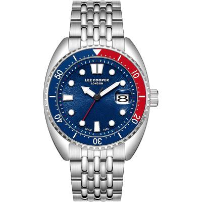 Ρολόι Lee Cooper με Ασημί Μπράσελε και Μπλε Καντράν LC07997.390