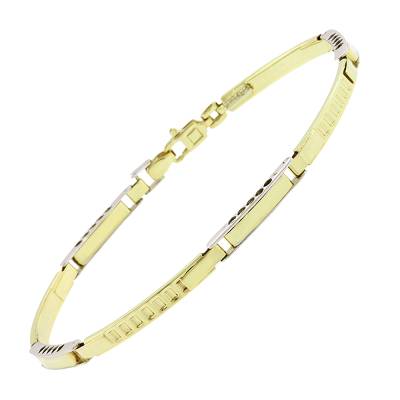 Ανδρικό Βραχιόλι Κίτρινο 9 Καράτια 3db.01.511b