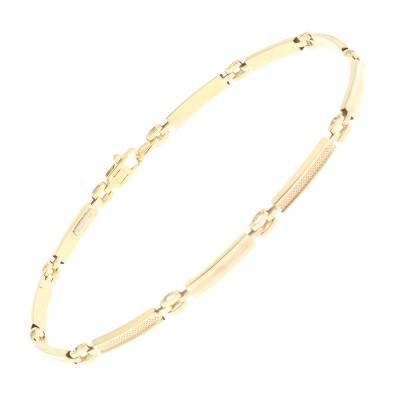 Ανδρικό Βραχιόλι Κίτρινο 9 Καράτια 3db.733b