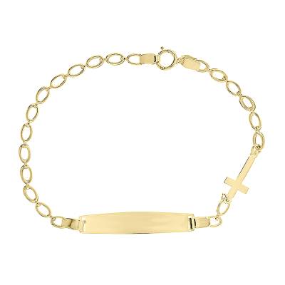 Παιδική Χρυσή Ταυτότητα Λουστρέ 9 Καράτια