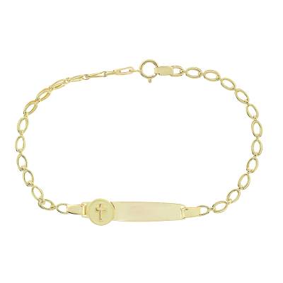 Παιδική Χρυσή Ταυτότητα Λουστρέ 9 Καράτια