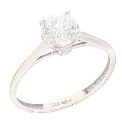 Μονόπετρο Χρυσό Δαχτυλίδι 9 Καρατίων 3fm.4752br