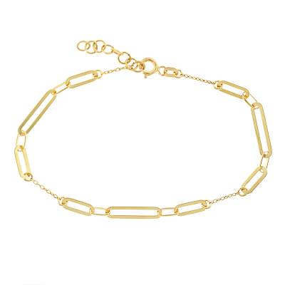 Βραχιόλι Κ9 Χρυσό με Κρίκους 3mak.01.2114b
