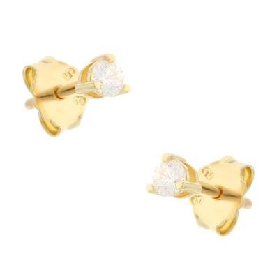 Χρυσά Μονοπετράκια με Πέτρα Ζιργκόν 9 Καράτια