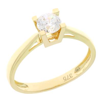 Μονόπετρο Χρυσό Δαχτυλίδι 9 Καρατίων 3ni.1908r