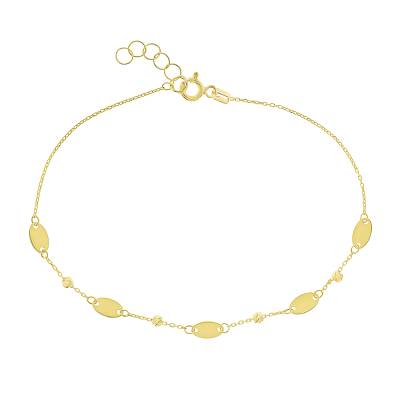 Βραχιόλι Κ9 Χρυσό με δισκάκια 3ni.960b