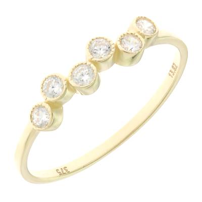 Χρυσό Δαχτυλίδι Σειρέ με Πέτρες Ζιργκόν 9 Καρατίων