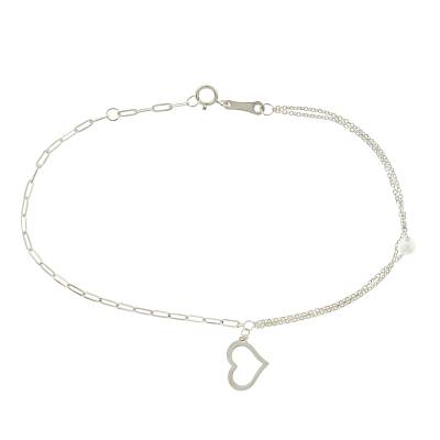 Βραχιόλι Κ9 Χρυσό με Σταυρό και Μαργαριτάρια 3pe.449bb