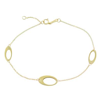 Βραχιόλι Κ9 Χρυσό με Λουστρέ Δισκάκια