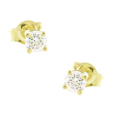 Χρυσά Μονοπετράκια με Πέτρα Ζιργκόν 9 Καράτια