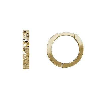 Χρυσά Σκουλαρίκια Κρίκοι Ανάγλυφα 9Κ