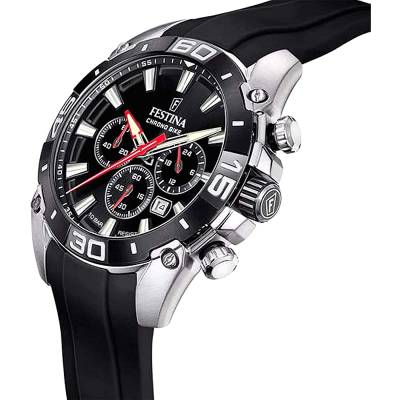 Festina Ρολόι Chrono Bike με Ασημί Μπρασελέ F20543/4