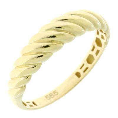 Χρυσό Δαχτυλίδι Λουστρέ Κίτρινο 14 Καράτια 5arp.118r