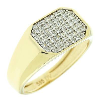 Χρυσό Δαχτυλίδι 14 Καρατίων με Πέτρες Ζιργκόν 5div.03.49123r