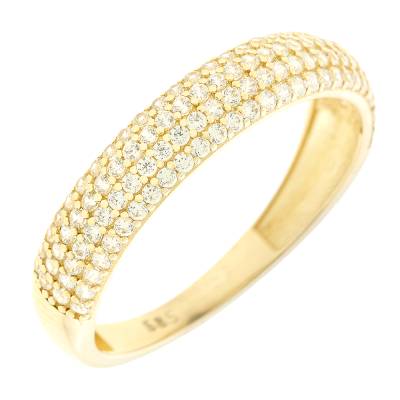 Χρυσό Δαχτυλίδι Σειρέ με Πέτρες Ζιργκόν 14 Καρατίων