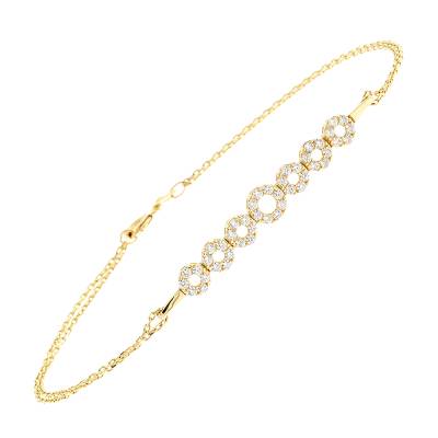 Βραχιόλι Κ14 με Πέτρες Ζιργκόν 5fav.03.480b