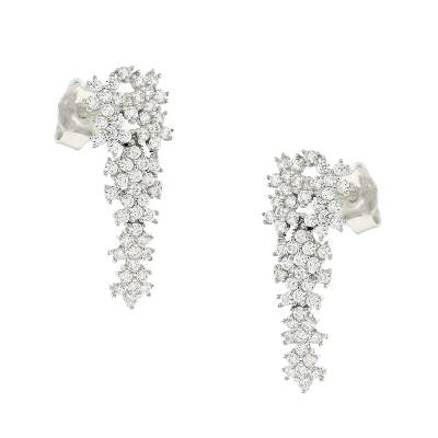 Χρυσά Σκουλαρίκια με Πέτρες Ζιργκόν 14 Καράτια 5fav.03.88100bor