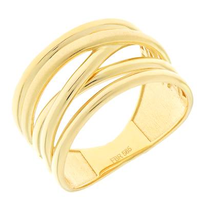 Χρυσό Δαχτυλίδι Λουστρέ 14 Καράτια 5fm.1060r