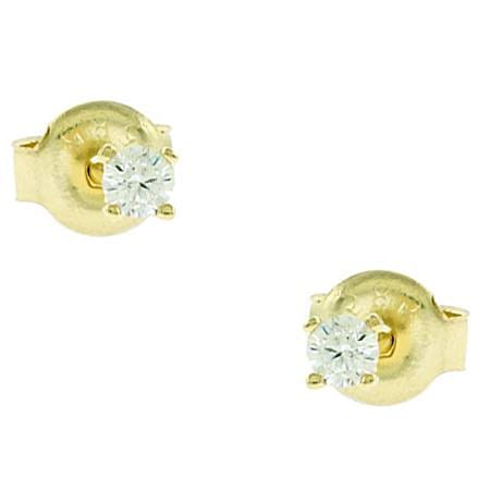 Σκουλαρίκια σε Κίτρινο Χρυσό με Πέτρές Ζιργκόν Κ14