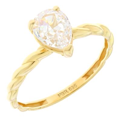 Μονόπετρο Χρυσό Δαχτυλίδι 14 Καρατίων 5fm.12481r