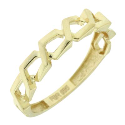 Χρυσό Δαχτυλίδι Λουστρέ Κίτρινο 14 Καράτια 5fm.44177r