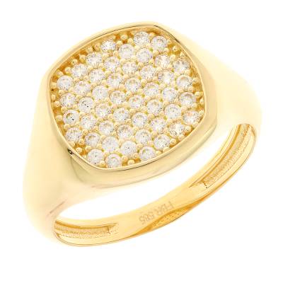 Χρυσό Δαχτυλίδι 14 Καρατίων με Πέτρες Ζιργκόν 5fm.4829r