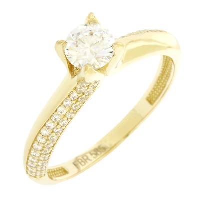 Μονόπετρο Χρυσό Δαχτυλίδι 14 Καρατίων 5fm.5420r