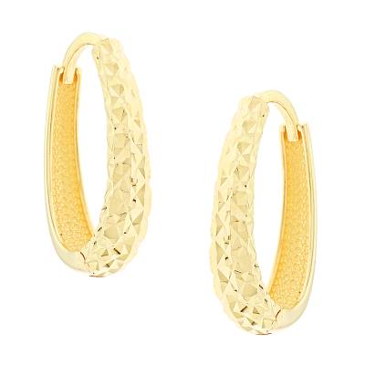 Χρυσά Σκουλαρίκια σε Κρίκο Σφυρήλατα 14 Καράτια