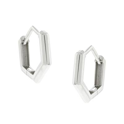 Λευκόχρυσα Σκουλαρίκια Κρίκοι 14 Καράτια